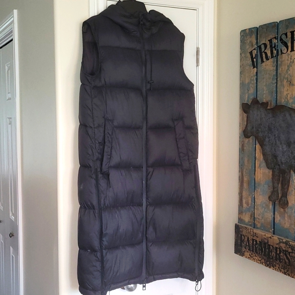 Zara Long Puffer Vest S